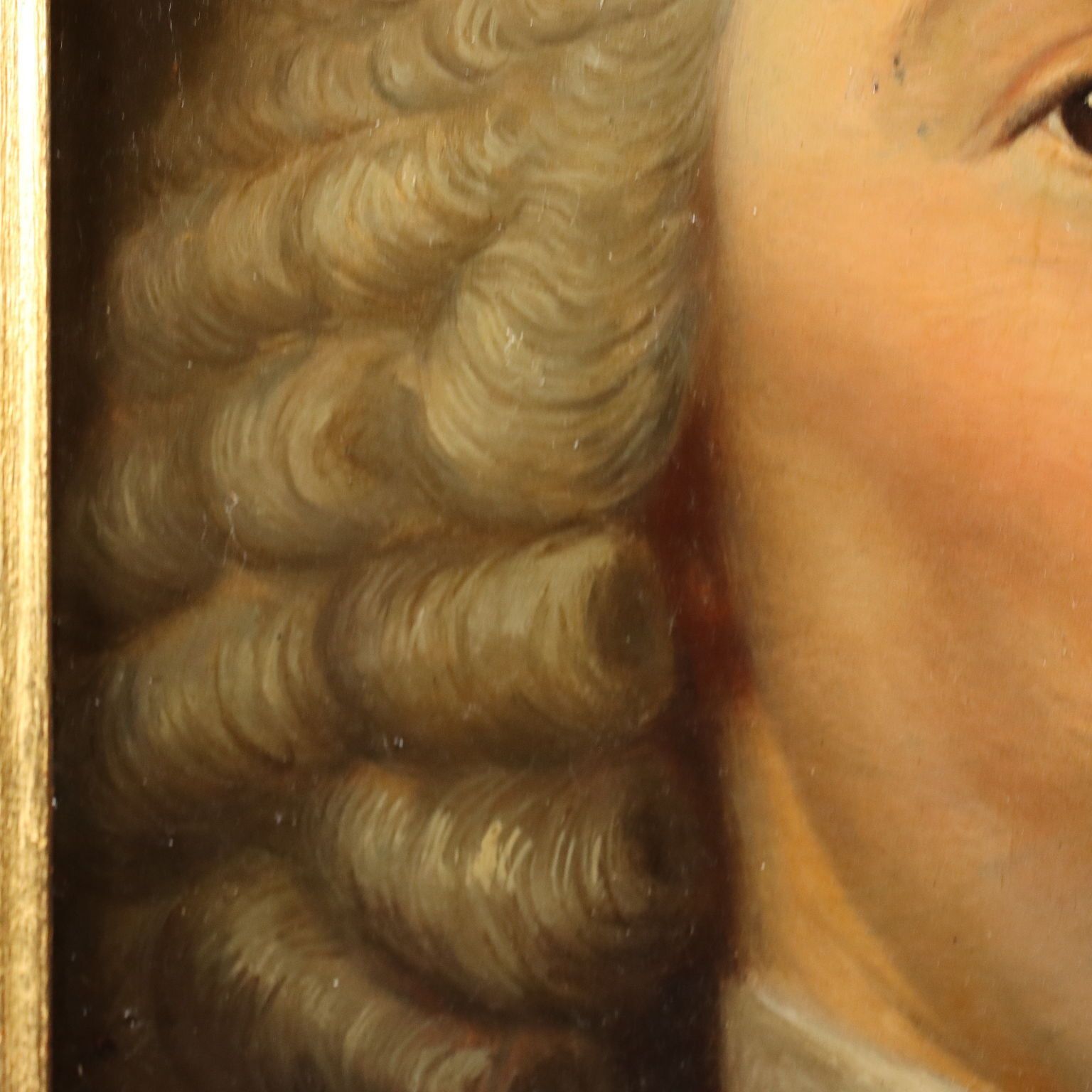 Tableau d'époque, portrait de Petrus Camper, huile sur panneau, XVIIIe siècle photo 1490.0