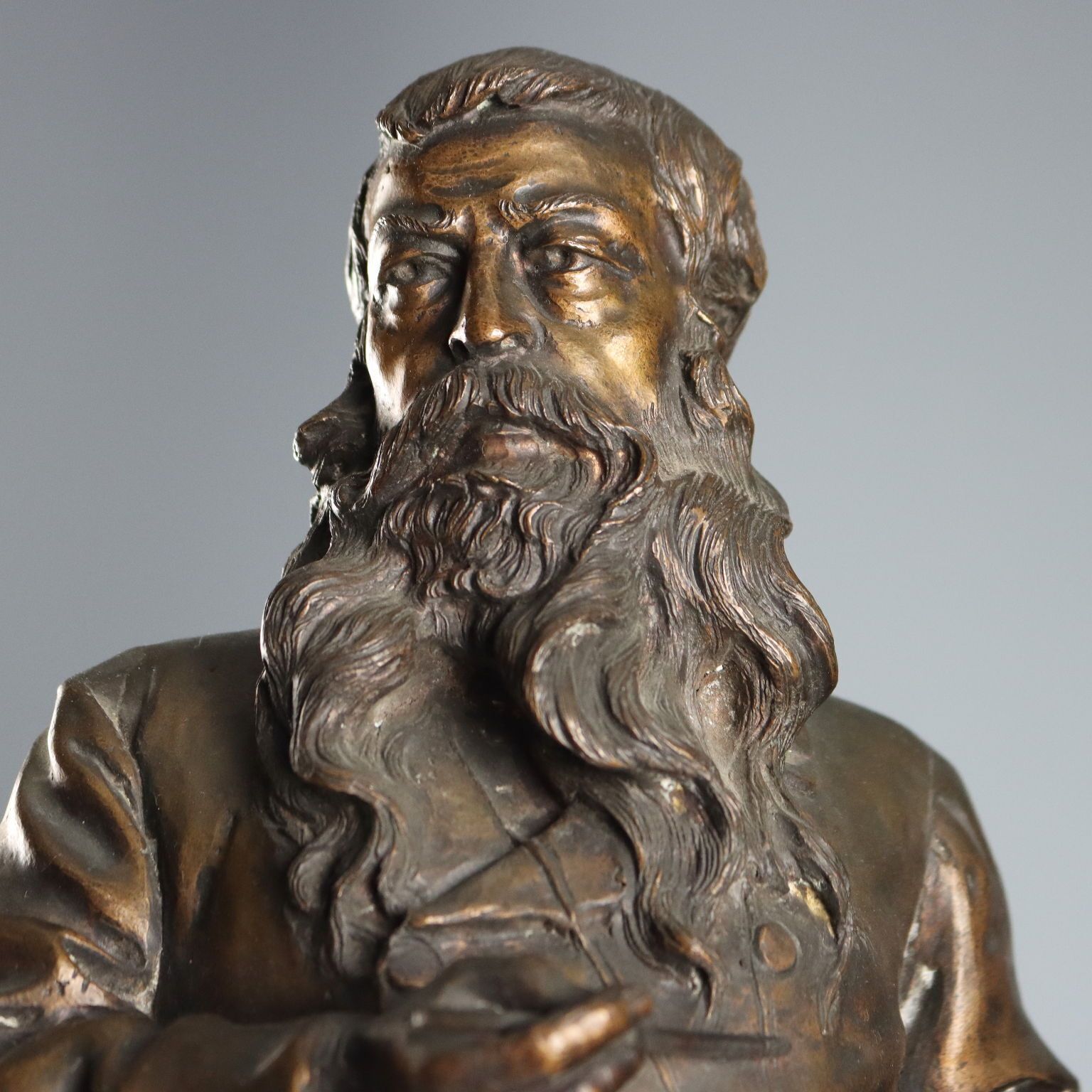 Antique Sculpture Bronze Painted Vincenzo Gemito XX Century photo for sale