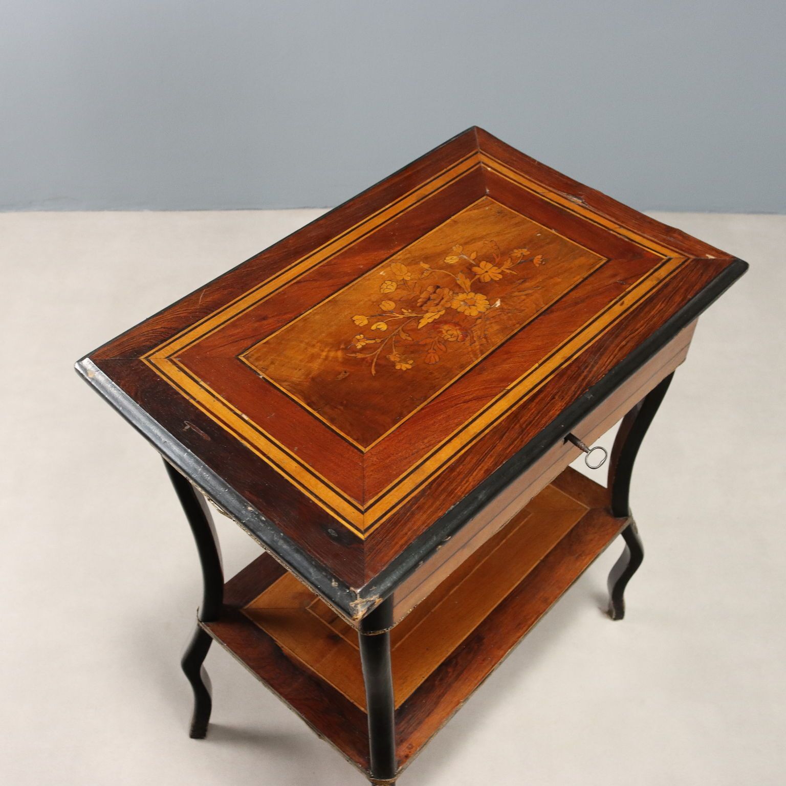 photo furniture Antique Sewing Table Various Wood Essences XIX Century