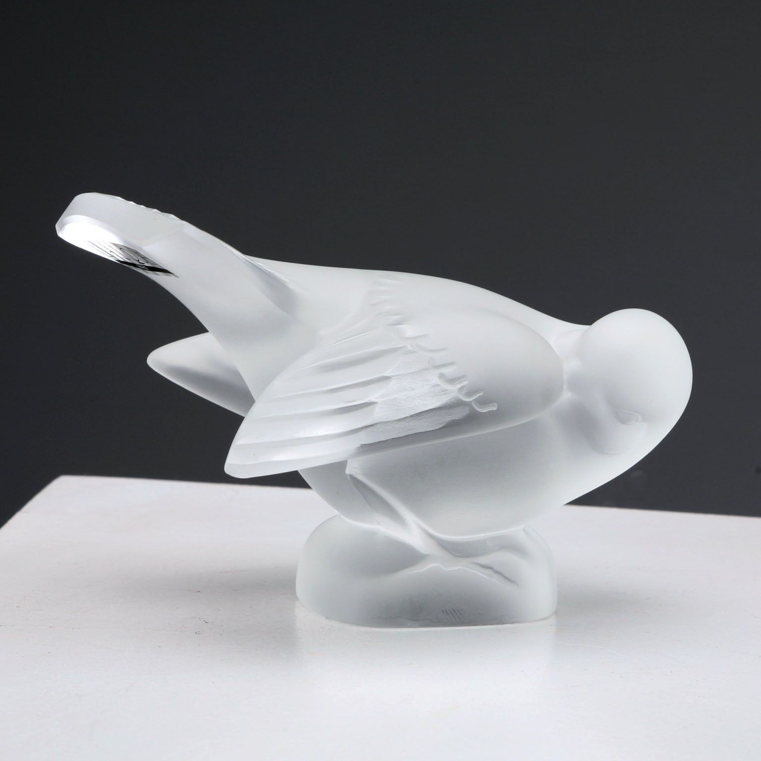 Vintage Sculpture Lalique Crystal Bird France XX Century