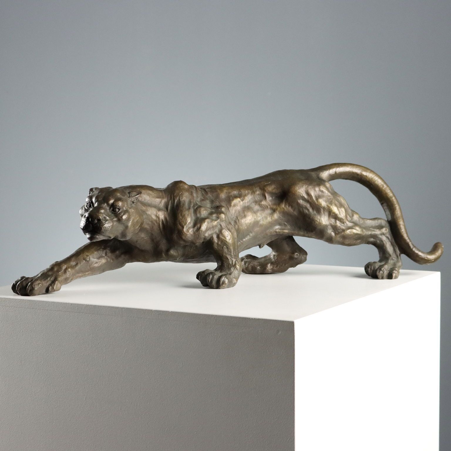 Modern Sculpture Bronze Panther Italy XX Century photo for sale