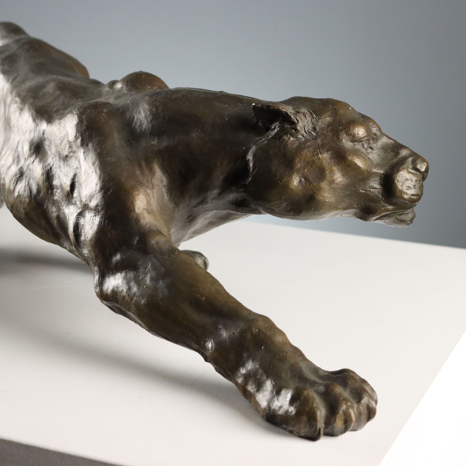 Modern Sculpture Bronze Panther Italy XX Century photo buy