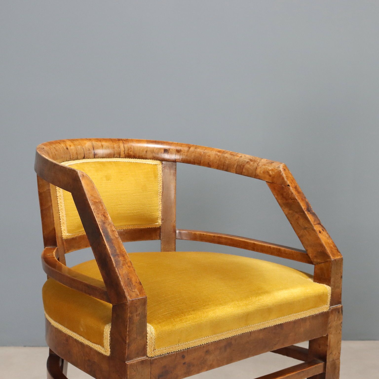 Art Deco Chairs Walnut Burl Veneer Italy XX Century photo Furniture