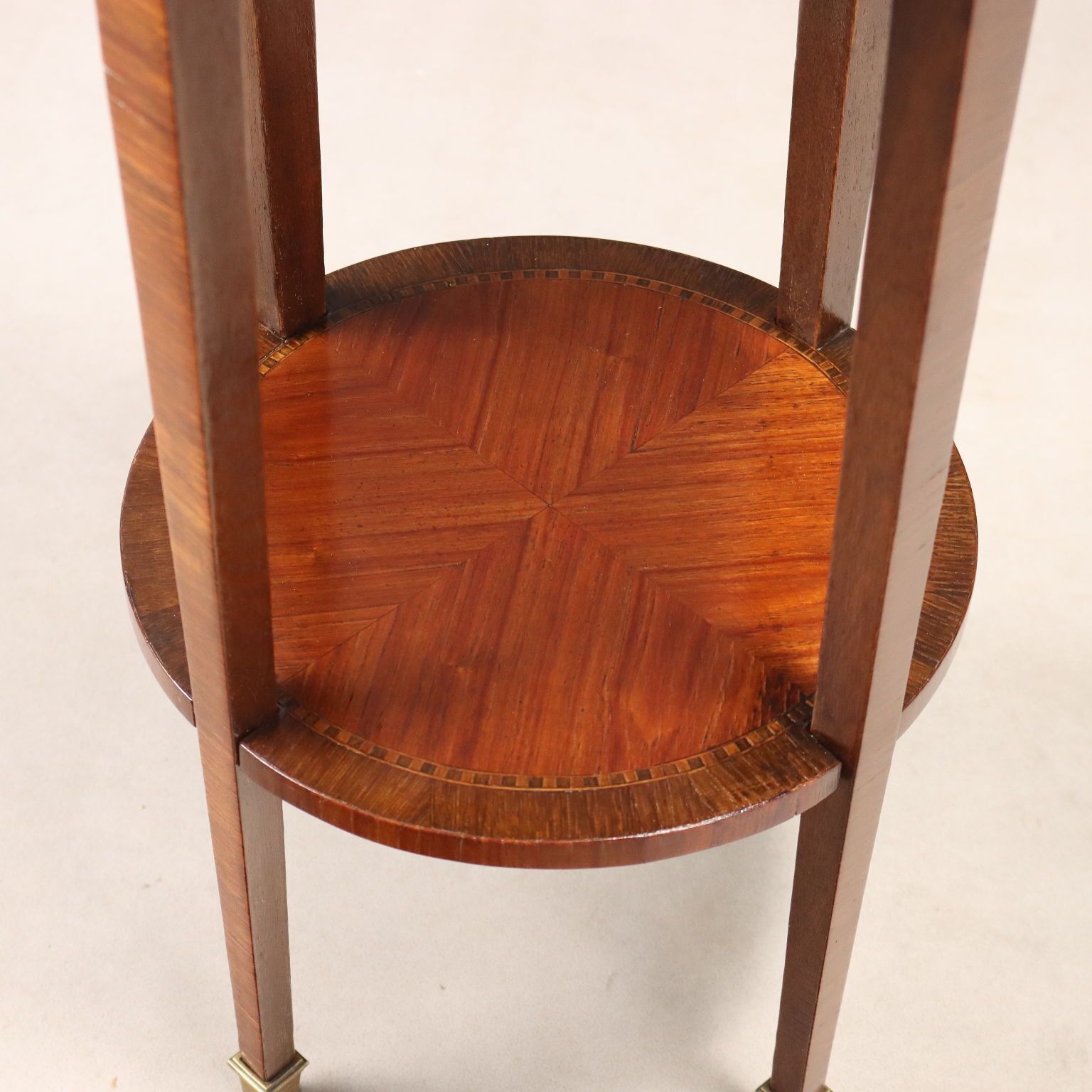 Antique Bedside Table Mahogany Veneer Italy XIX Century photo vintage