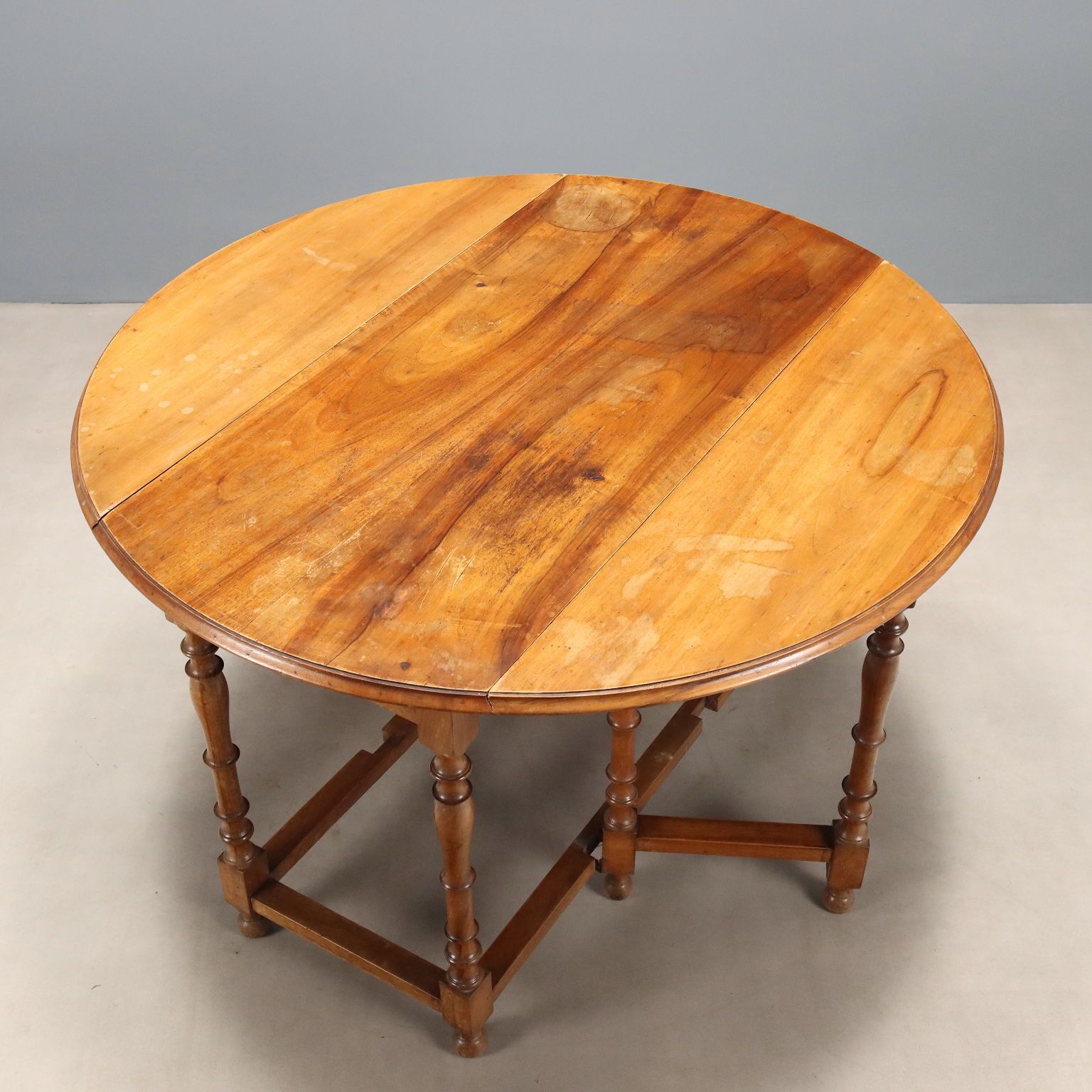 Antique Table Walnut Demi Lune Italy XIX Century photo for sale