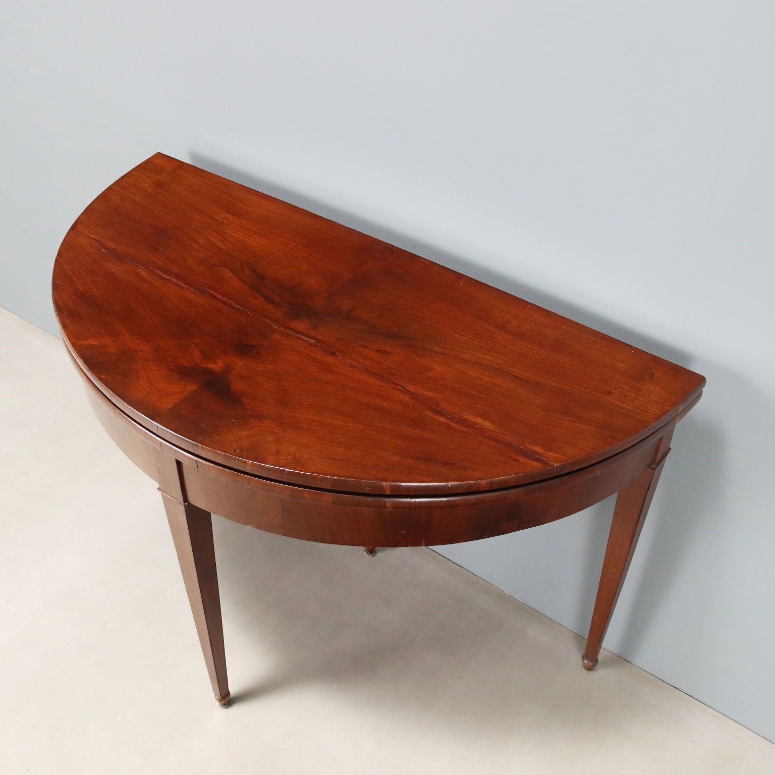 photo for sale Antieke Halfronde Console Mahonie Openbaar Blad 19e Eeuw