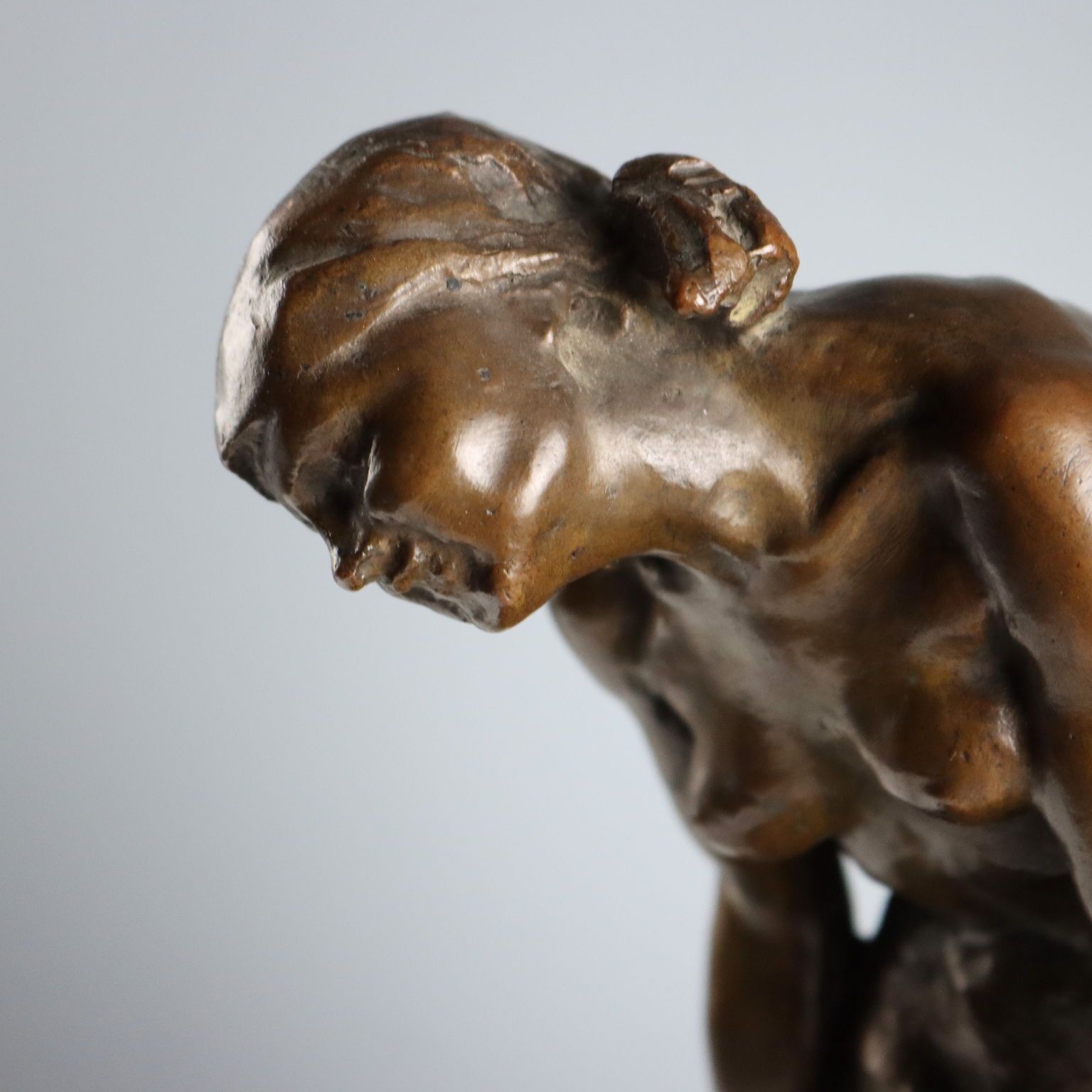 Antique Bronze Sculpture Mother With Child XX Century photo for sale