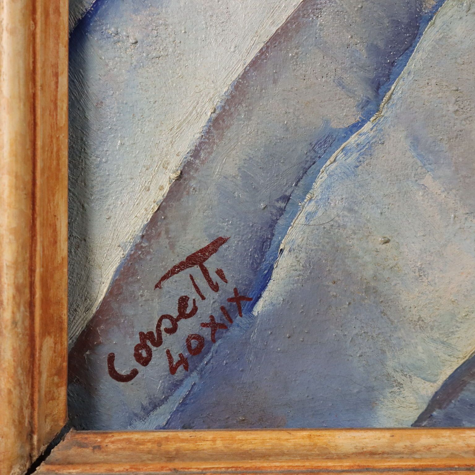 Modern Painting Signed Attilio Corsetti Oil On Canvas Italy 1940s photo buy