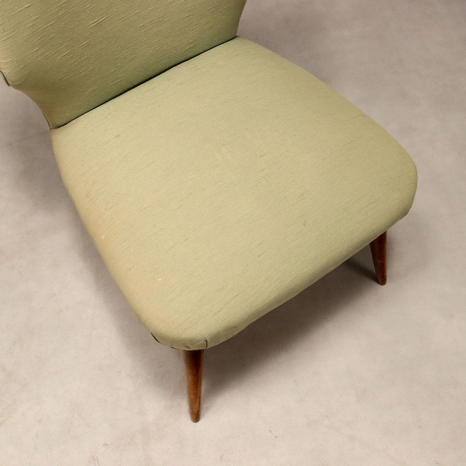 Vintage Armchairs Beech Fabric Design Italy 1960s photo buy