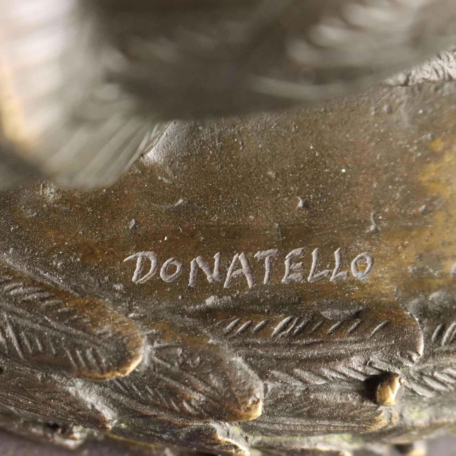 Décoration Sculpture en bronze d'époque, copie du David de Donatello, Italie, XXe siècle photo