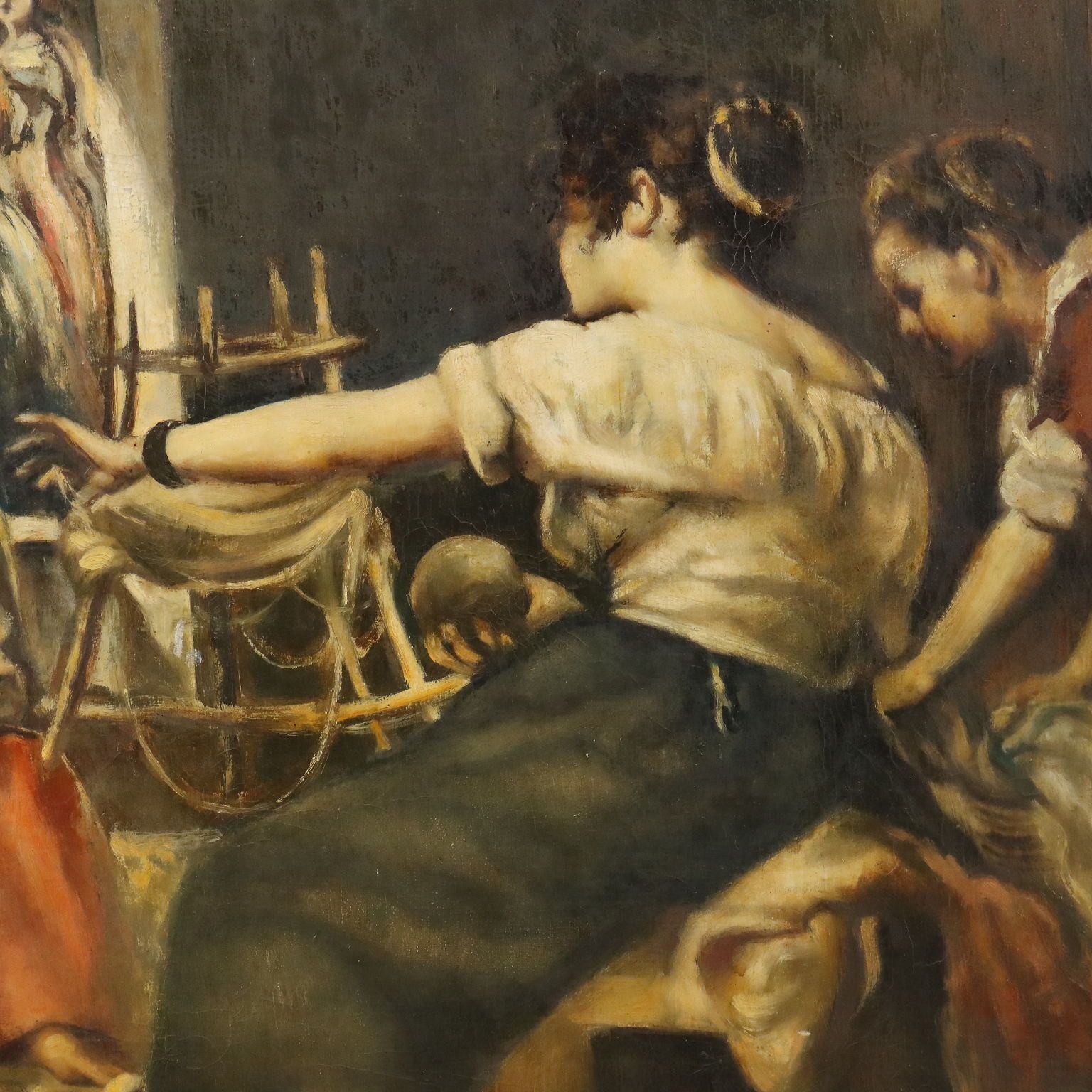 Modern Painting The Spinners Copy From Velazquez XX Century photo vinterior