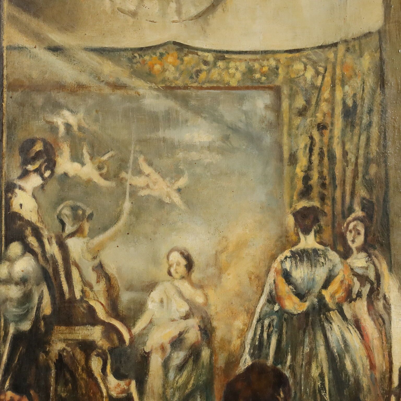 Modern Painting The Spinners Copy From Velazquez XX Century photo buy