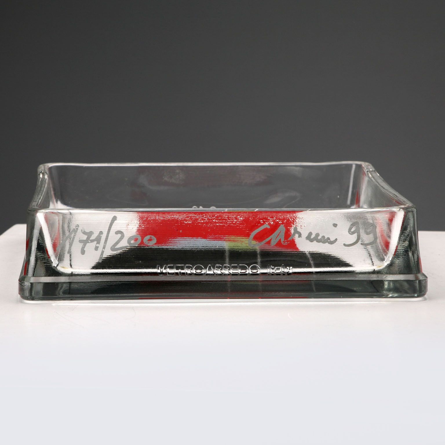 Vintage Centerpiece Glass Design Eugenio Carmi Italy 1999 photo 230.0