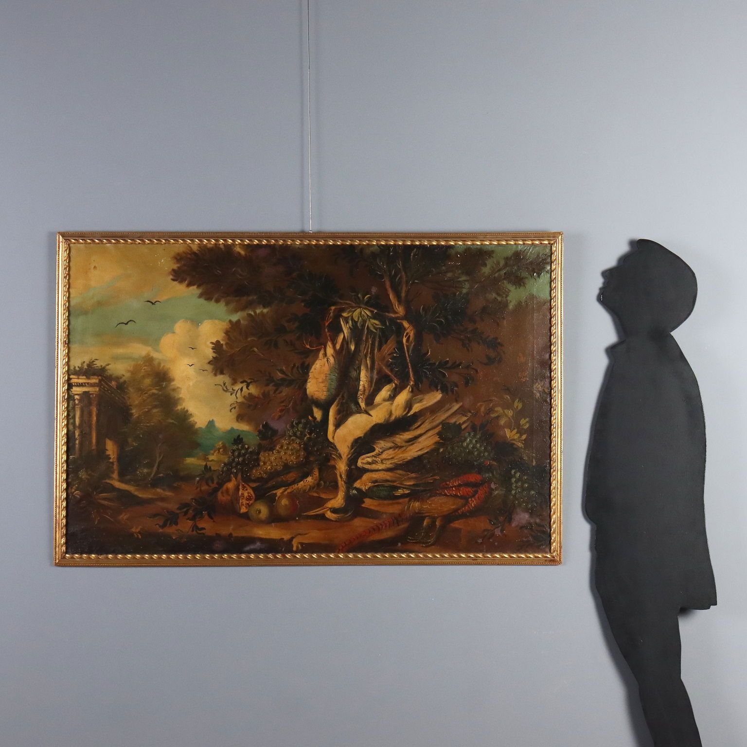 Modern Painting Composition With Game Oil On Canvas XX Century photo furniture