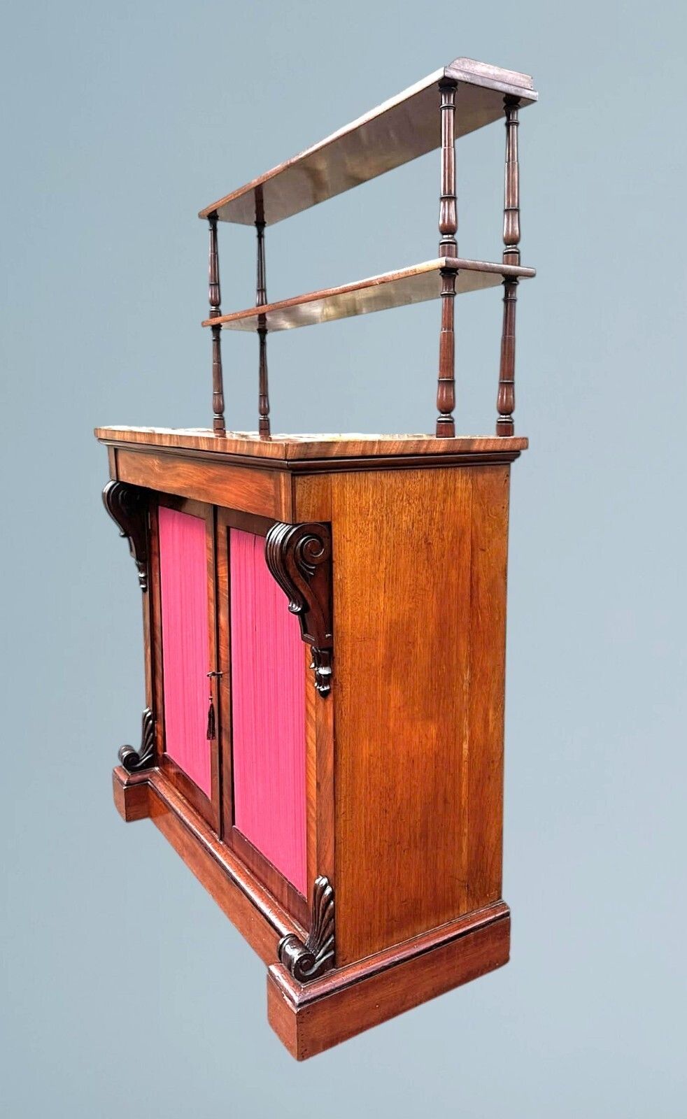 19th Century Victorian Figured Mahogany Two Door Chiffonier photo buy