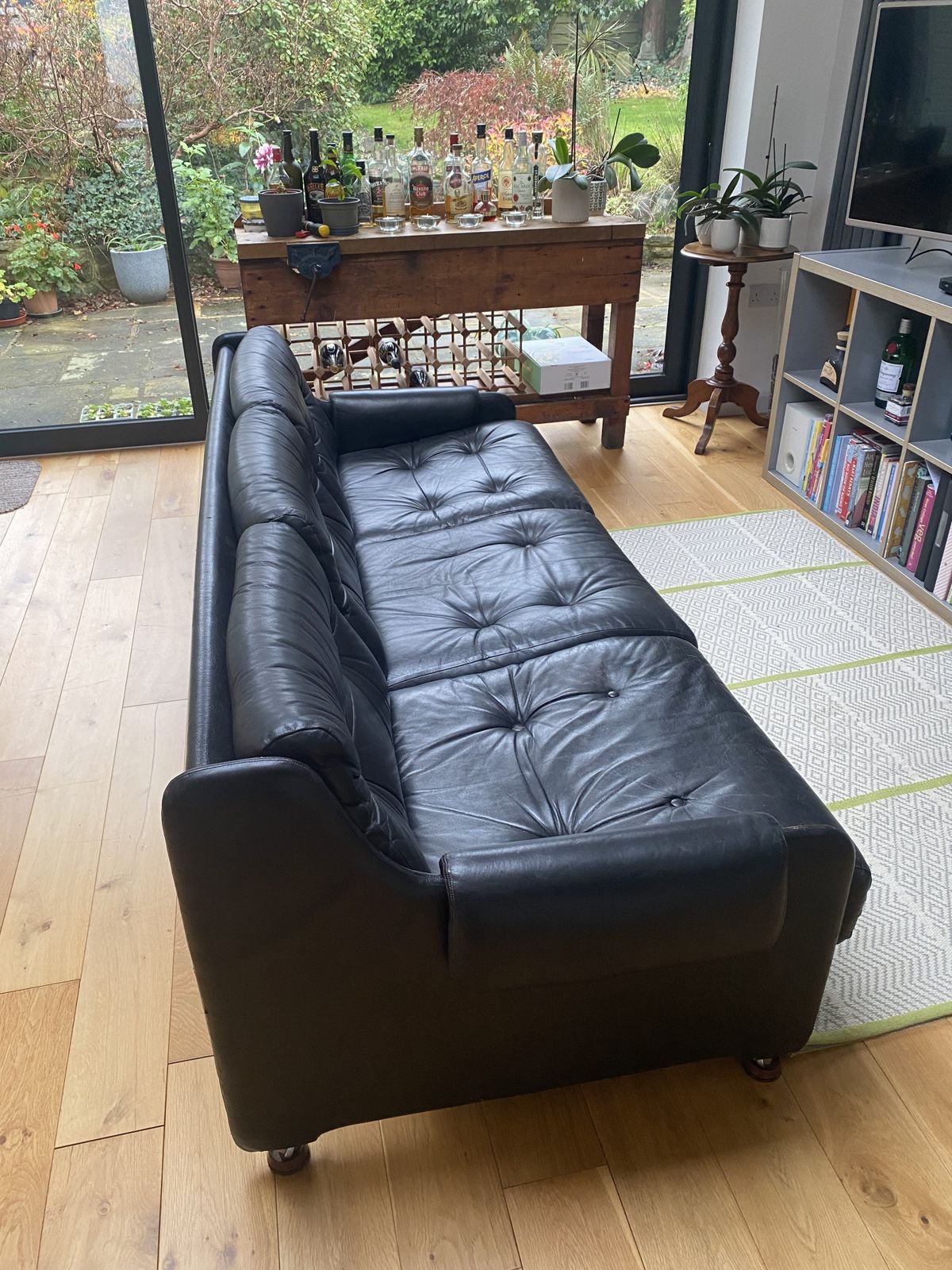 Vintage Leather Sofa, Possibly Tobia Scarpa