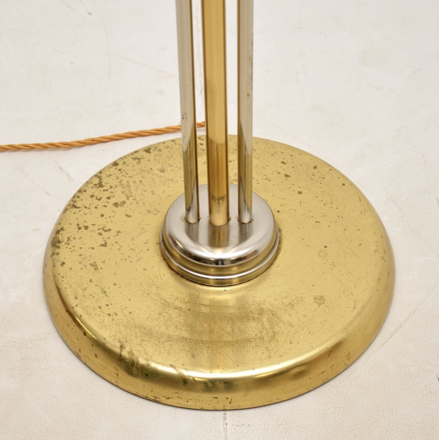 Vintage Italian Brass And Chrome Floor Lamp photo Lighting