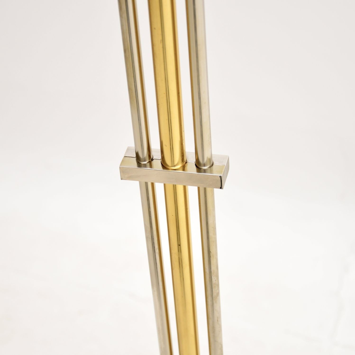 Vintage Italian Brass And Chrome Floor Lamp photo 748.0
