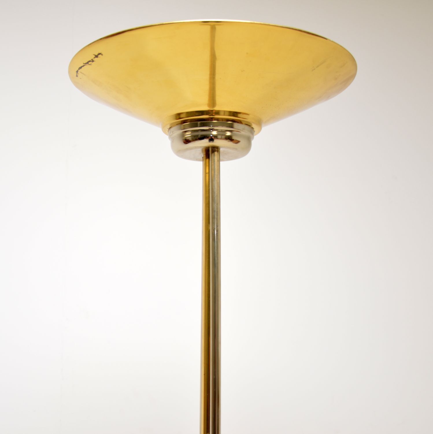 Vintage Italian Brass And Chrome Floor Lamp photo vinterior