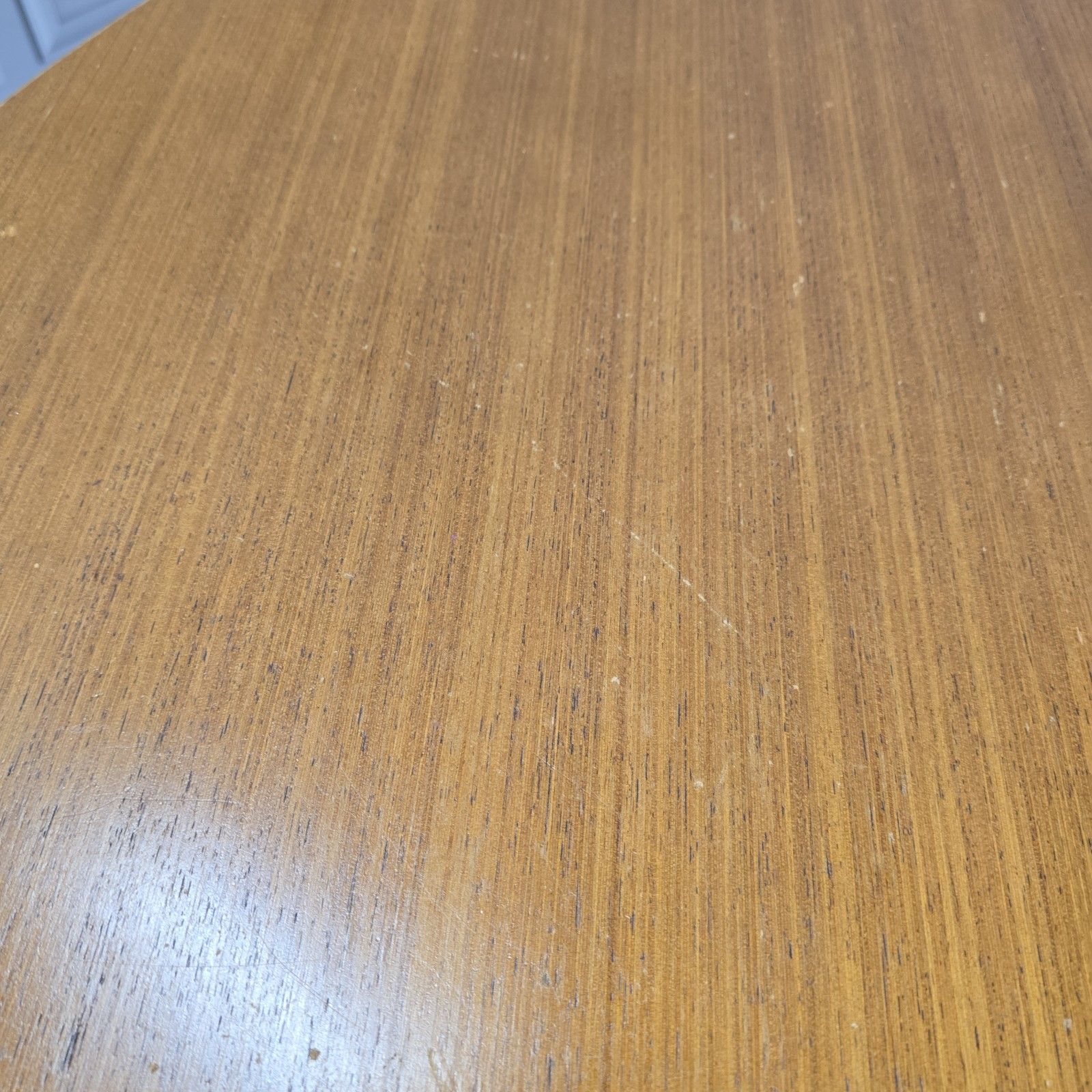 Vintage Extending Dining Table Teak Veneer Round Mid Century Retro Mcm Kitchen photo 330.0
