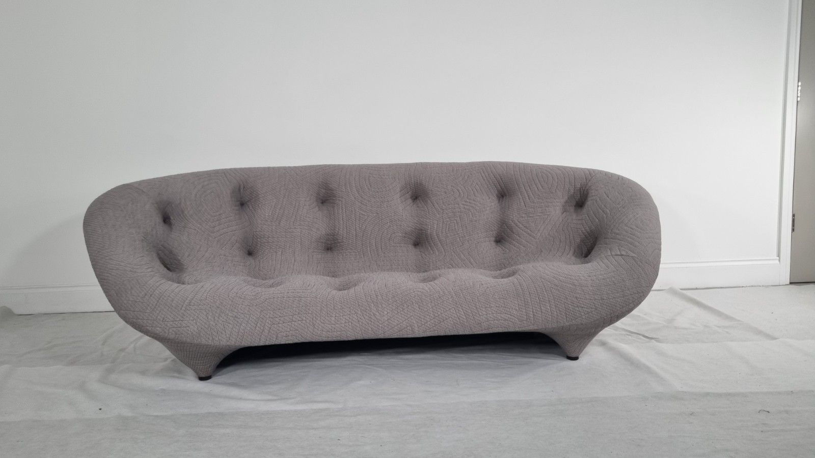photo for sale A Stunning Pair Of Ligne Roset Ploum Sofas In Appa Ulster Grey In Excellent Cond