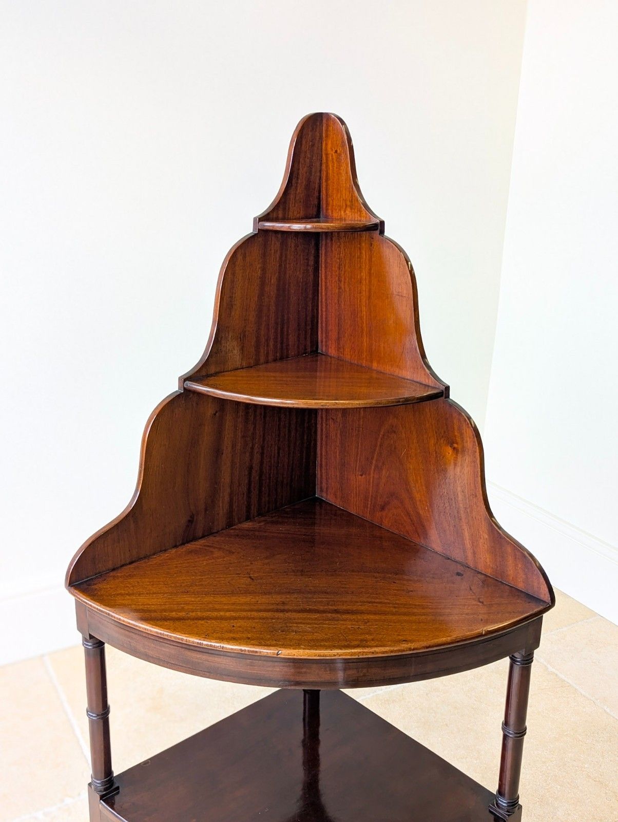 Antique Regency Mahogany Tiered Corner Stand C.1820 photo for sale
