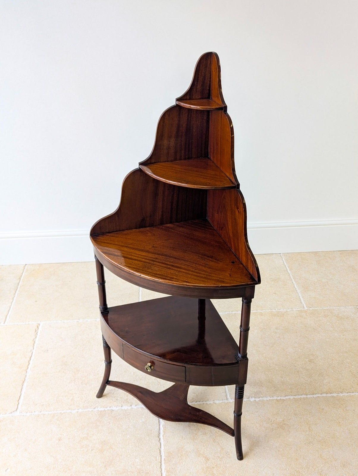 Antique Regency Mahogany Tiered Corner Stand C.1820 photo vintage