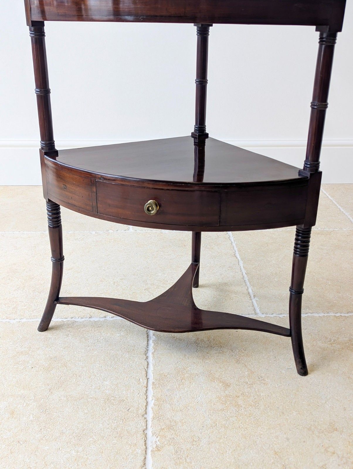 photo buy Antique Regency Mahogany Tiered Corner Stand C.1820