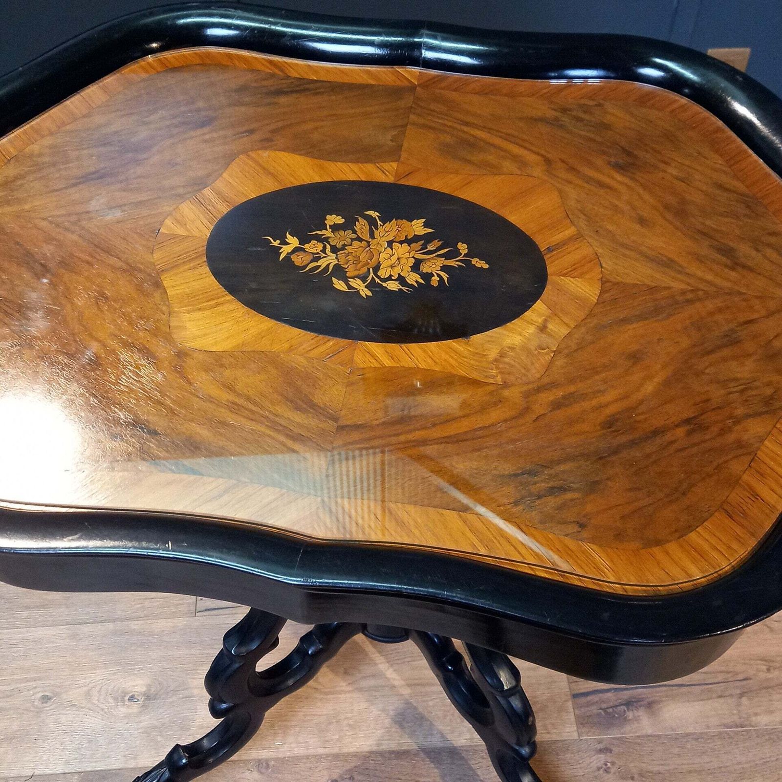 Antique Wine Table, Dutch William III In Horrix Style photo vintage