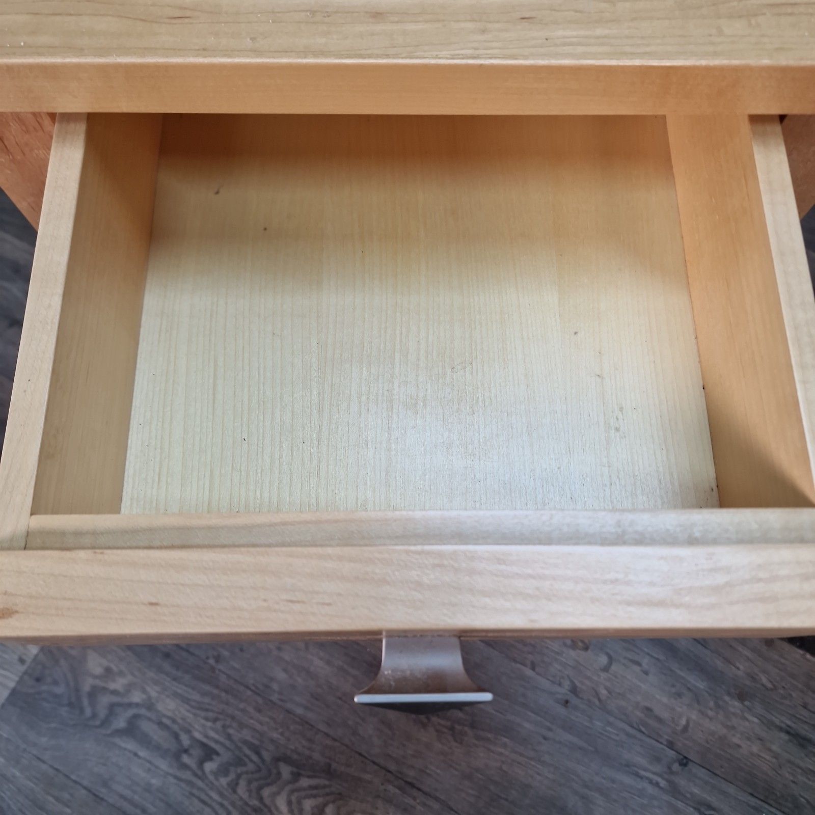 Pair 2 Bedside Tables Maple Veneer Drawers Lamp Side Cabinet Nightstands Retro photo vinterior