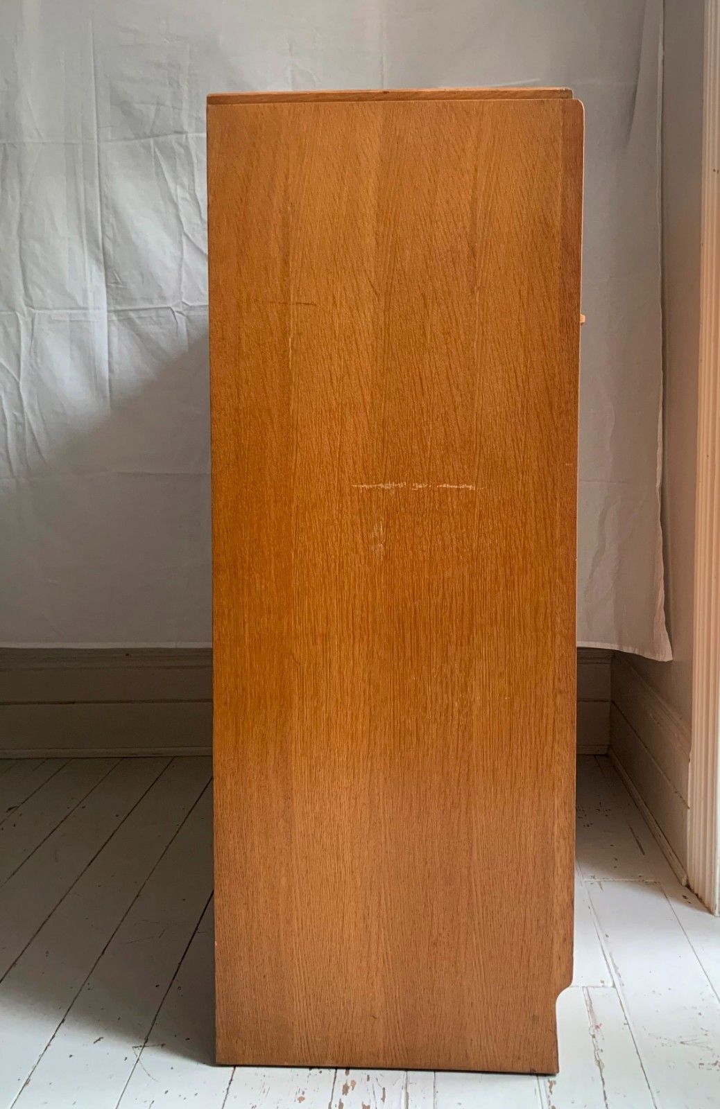 Mid Century G Plan / E Gomme Teak Brandon Gentleman's Tall Boy Chest / Wardrobe photo for sale