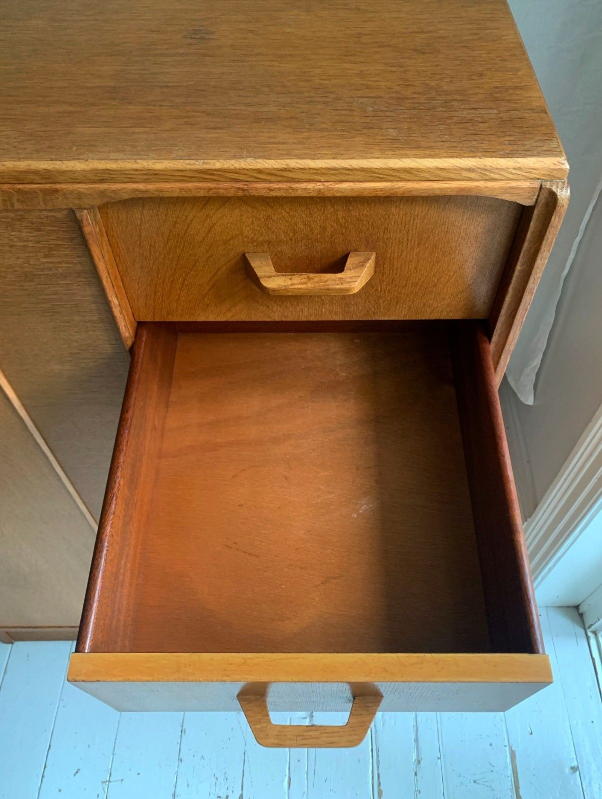 photo for sale Mid Century G Plan / E Gomme Teak Brandon Gentleman's Tall Boy Chest / Wardrobe