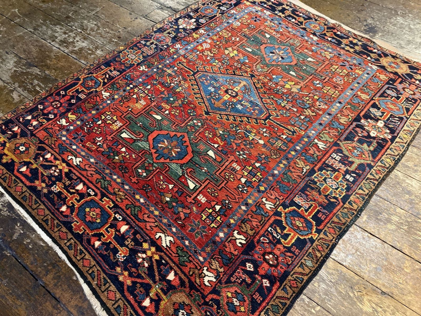 Antiek Heriz tapijt 1,81m x 1,44m photo vinterior