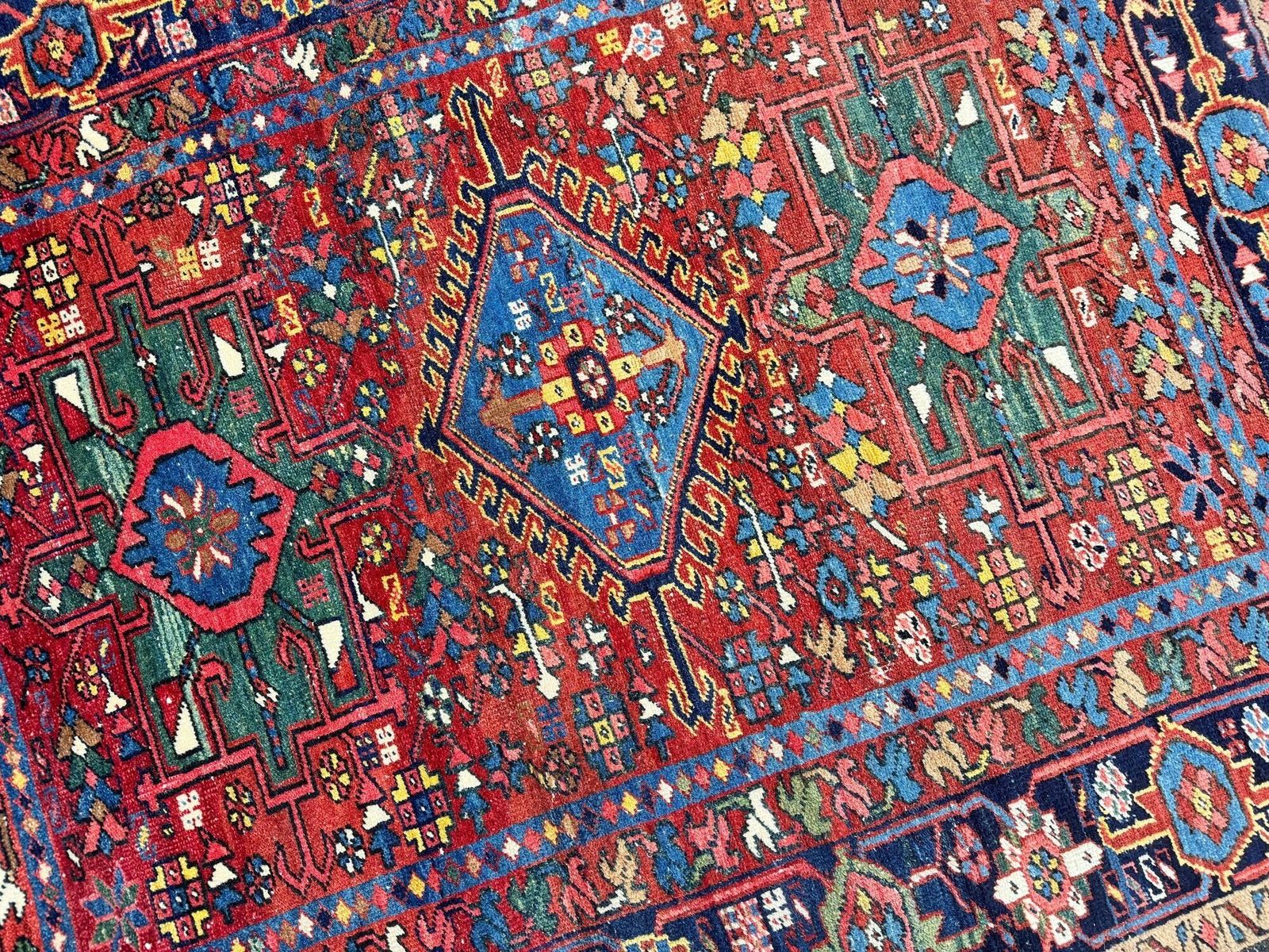 Textiel Antiek Heriz tapijt 1,81m x 1,44m photo