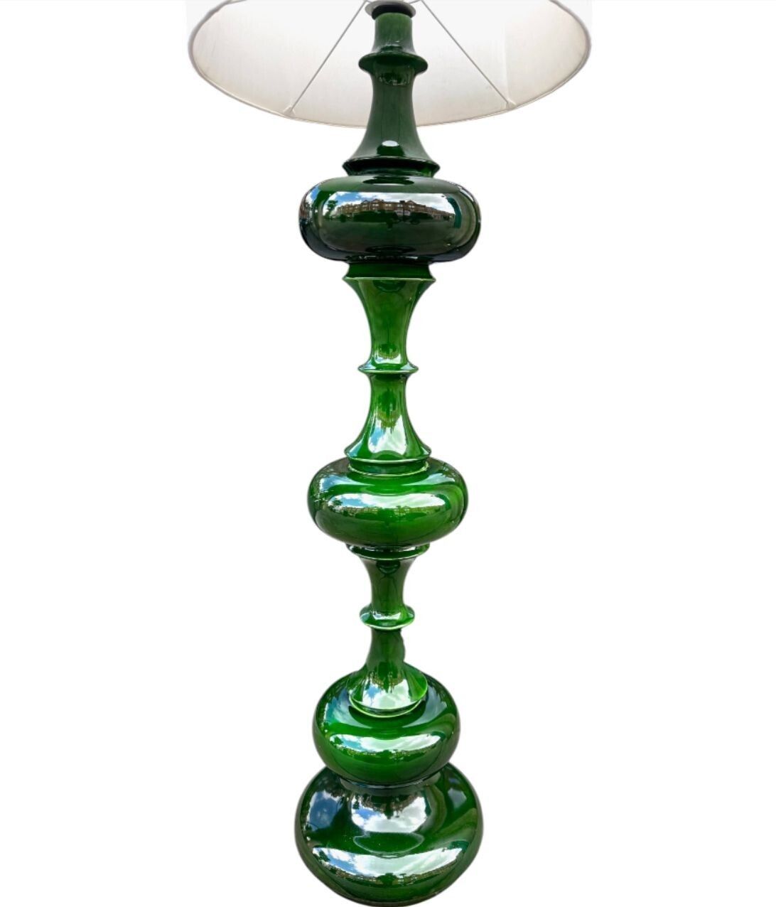 photo furniture A Large German 1970s Ceramic Green Glazed Floor Lamp By Kaiser Leutchens