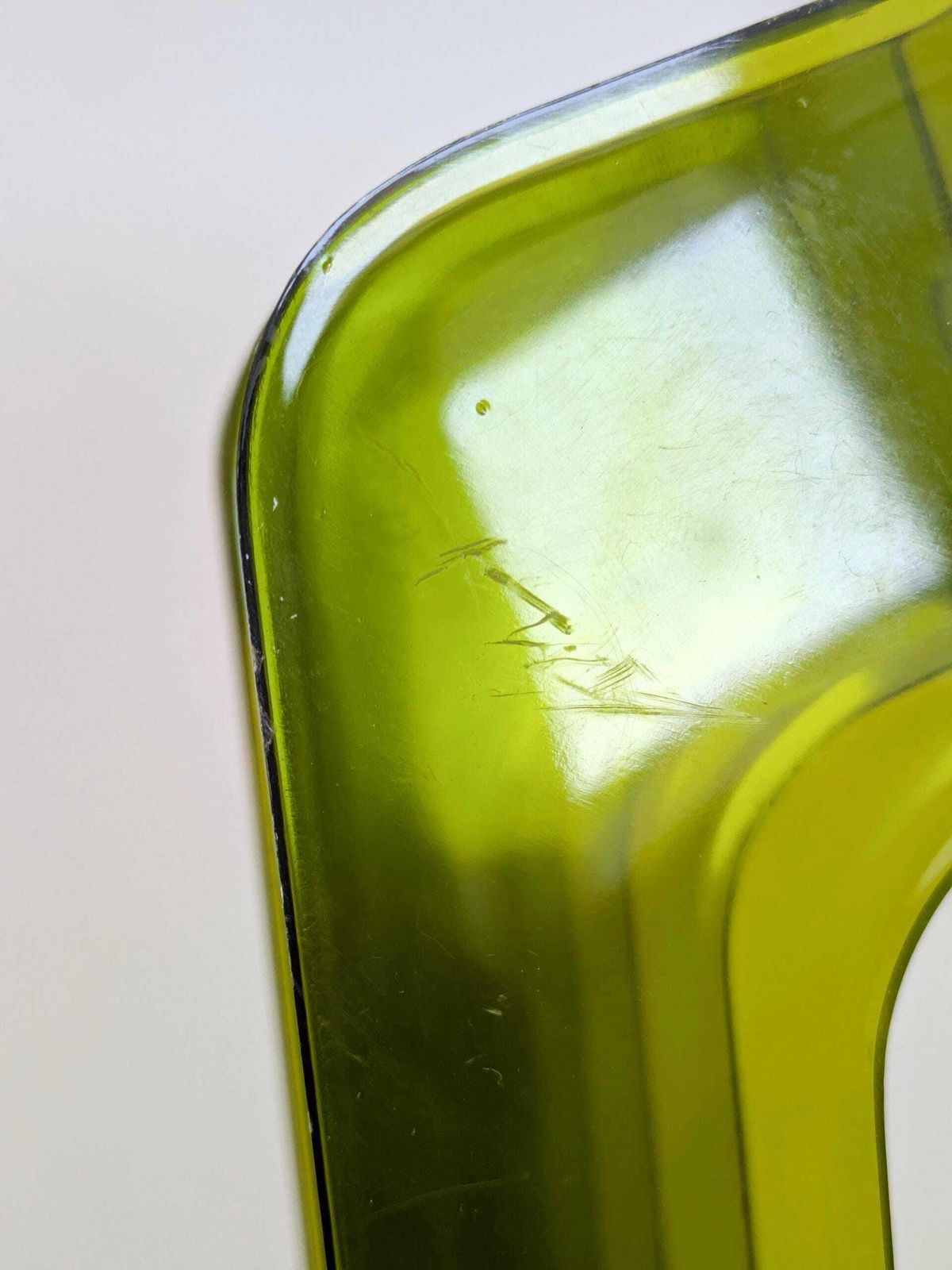 111.0 Vintage groene plexiglazen LP-platenrek – Space Age / Mid-Century – tafelmodel of wandmontage photo