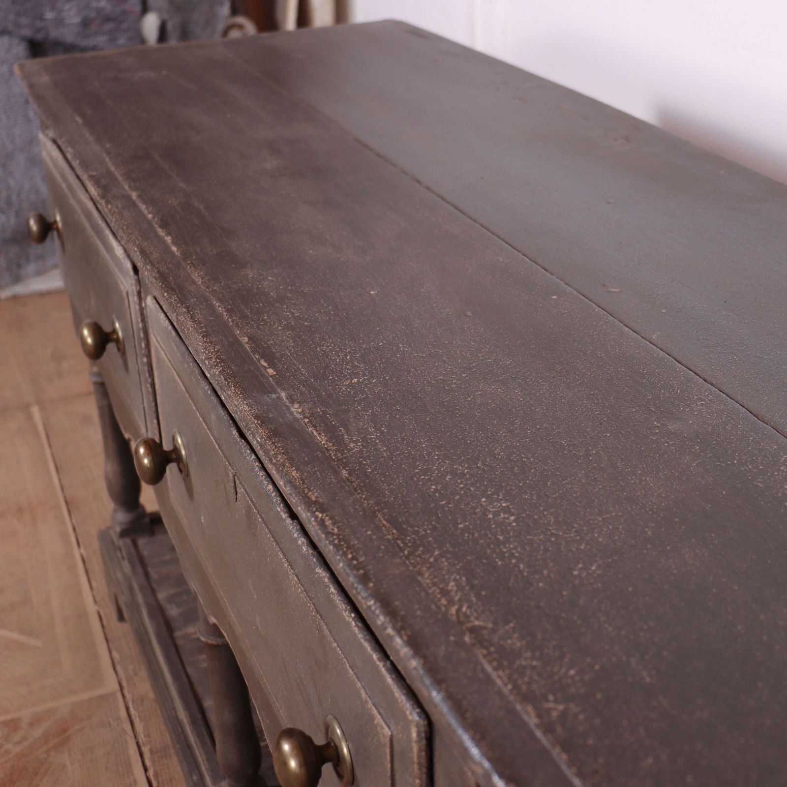 English Painted Potboard Dresser Base photo vintage