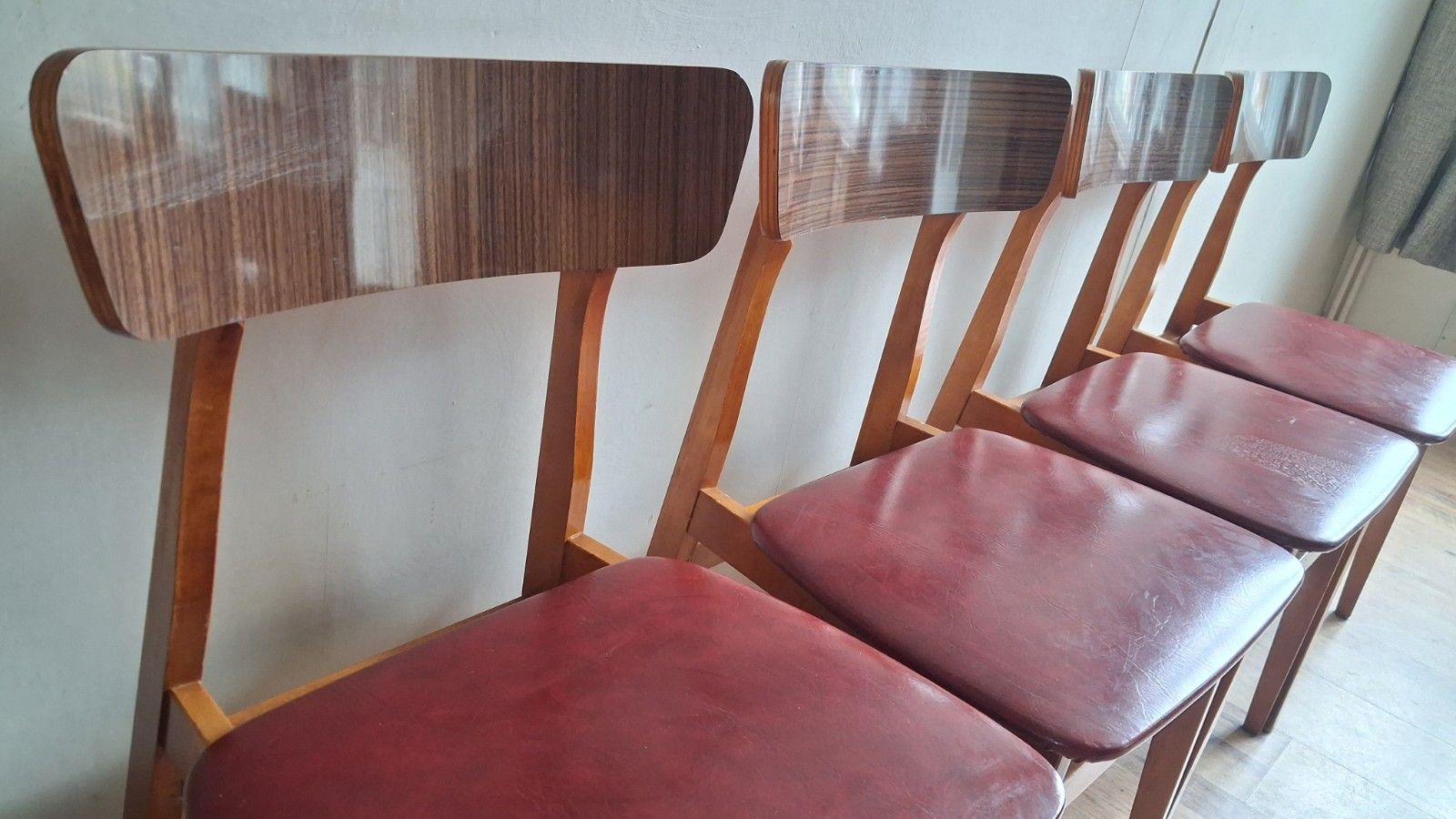 Original 1960's Mid Century Teak Kitchen / Dining Chairs photo Furniture