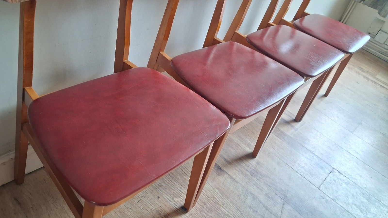 Original 1960's Mid Century Teak Kitchen / Dining Chairs photo 235.0