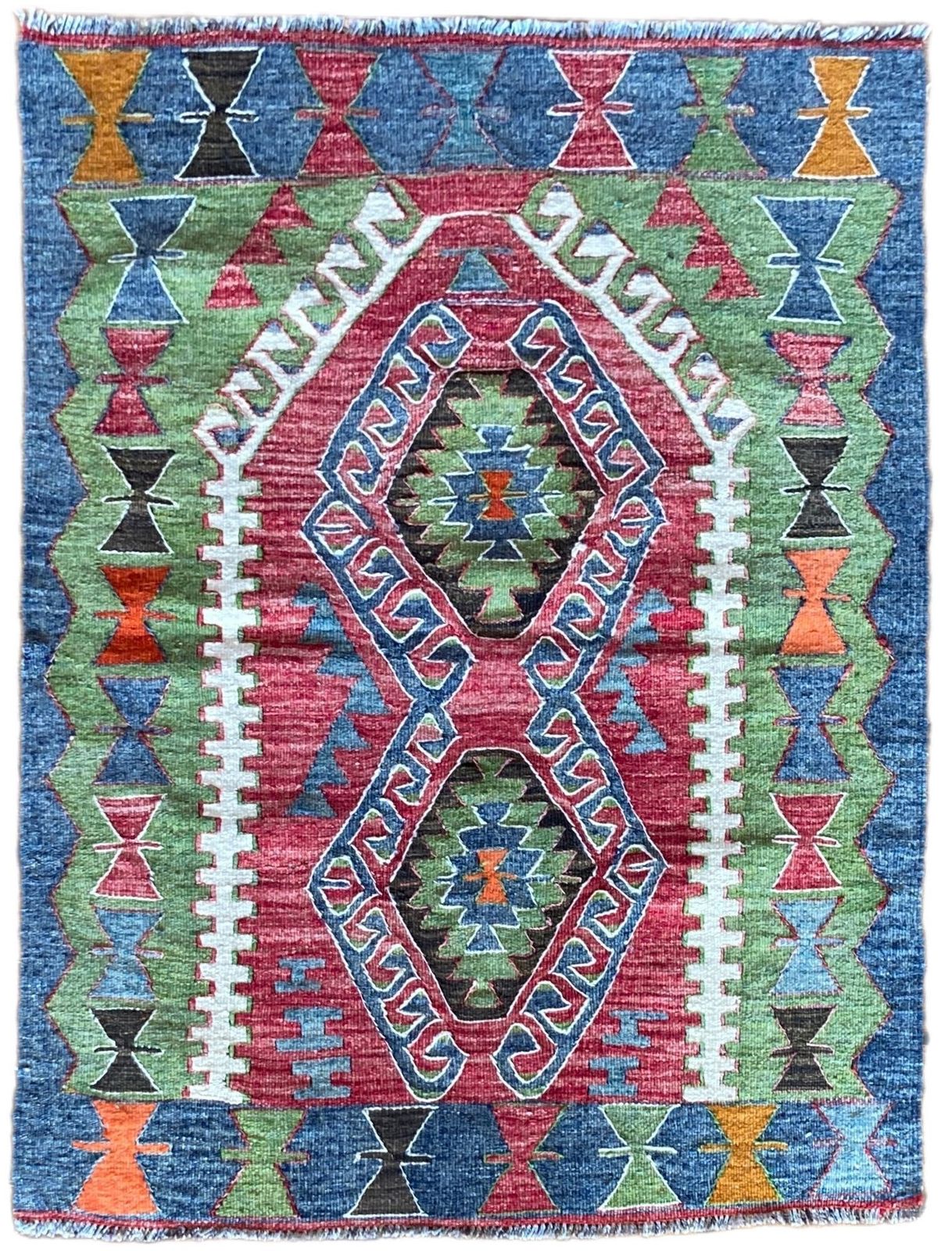 Vintage Anatolisch Kilim 1,26 m x 0,90 m
