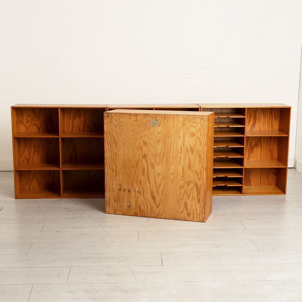 Set Of 4 Modular Bookcases In Oregon Pine By Mogens Koch For Rud Rasmussen, Denmark C.1975 photo 4250.0