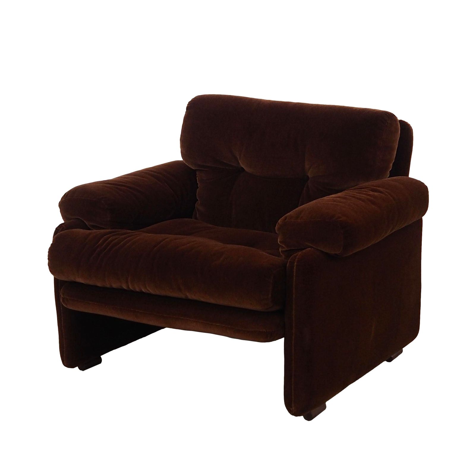 Brown Armchair Coronado, Italian Design, 1960s, Manufacturer: B&B Italia, Designer: Tobia Scarpa