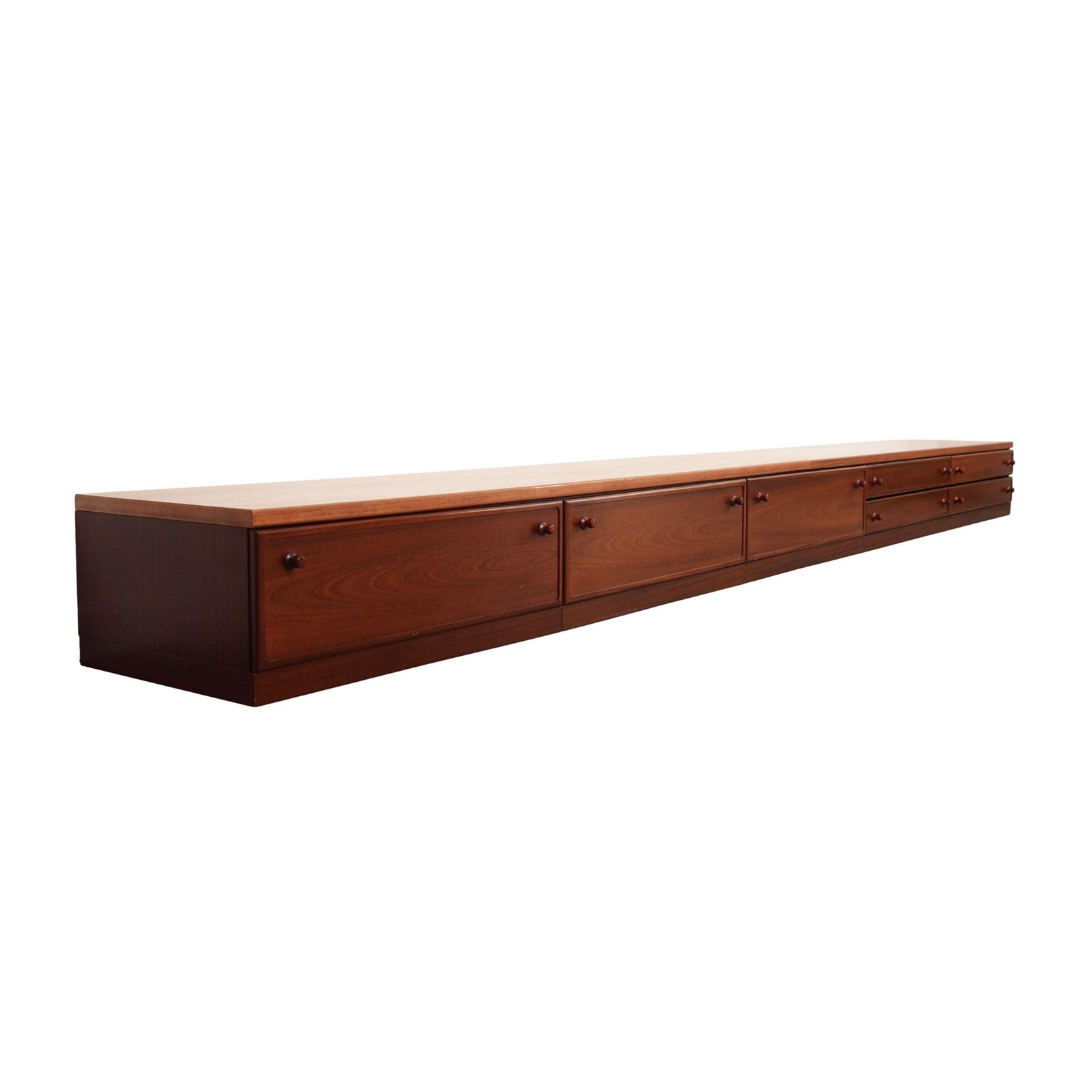 Mahonie Lowboard, Deens Design, Jaren 1970, Gemaakt In Denemarken