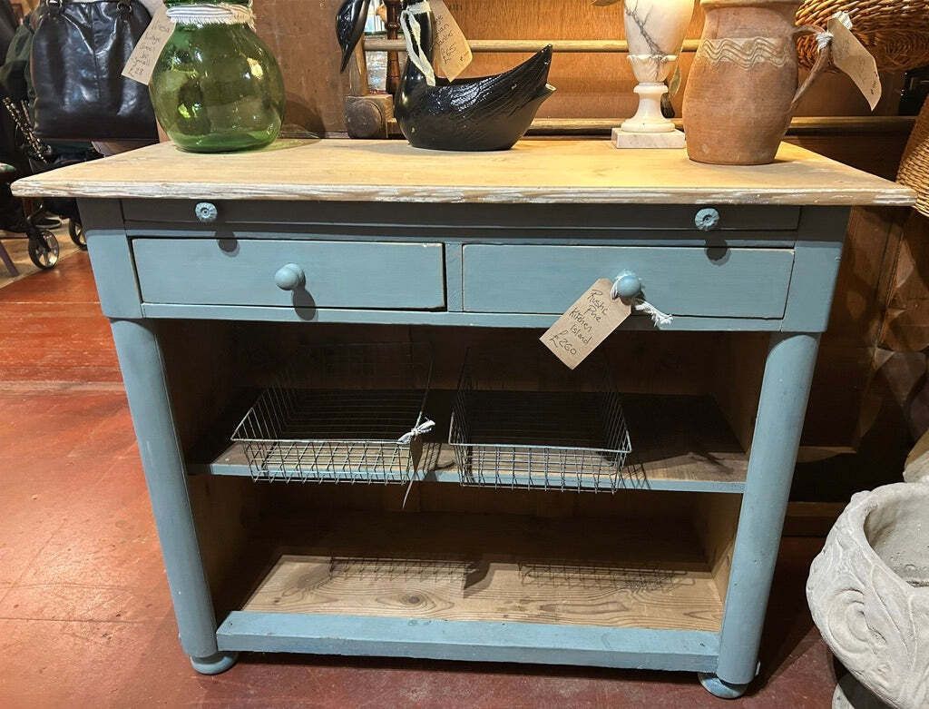 Vintage Painted Pine Sideboard / Kitchen Island