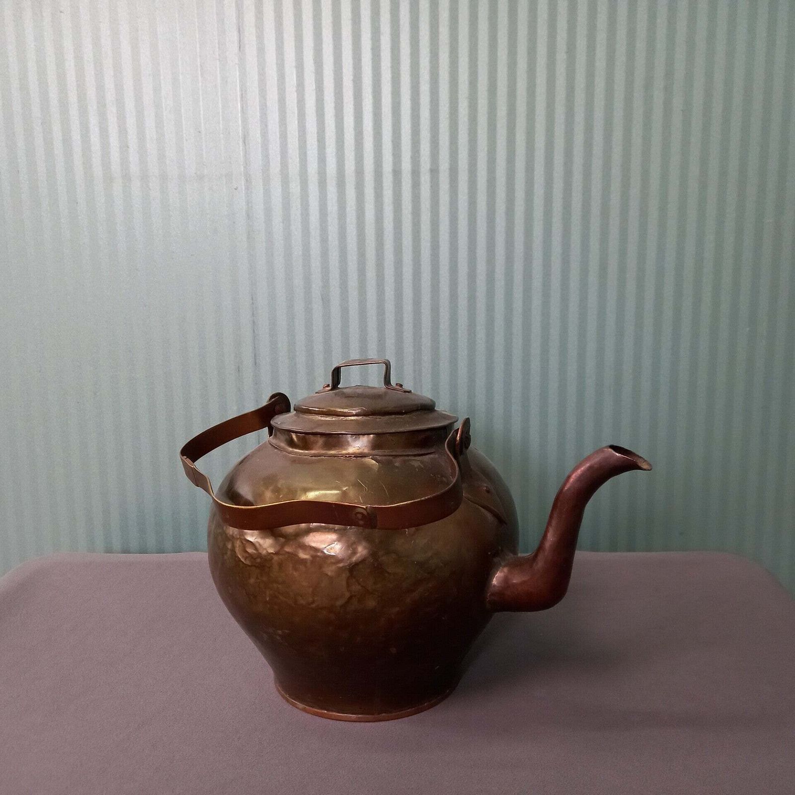 Antique Apple Kettle., 1800s photo Home Decor