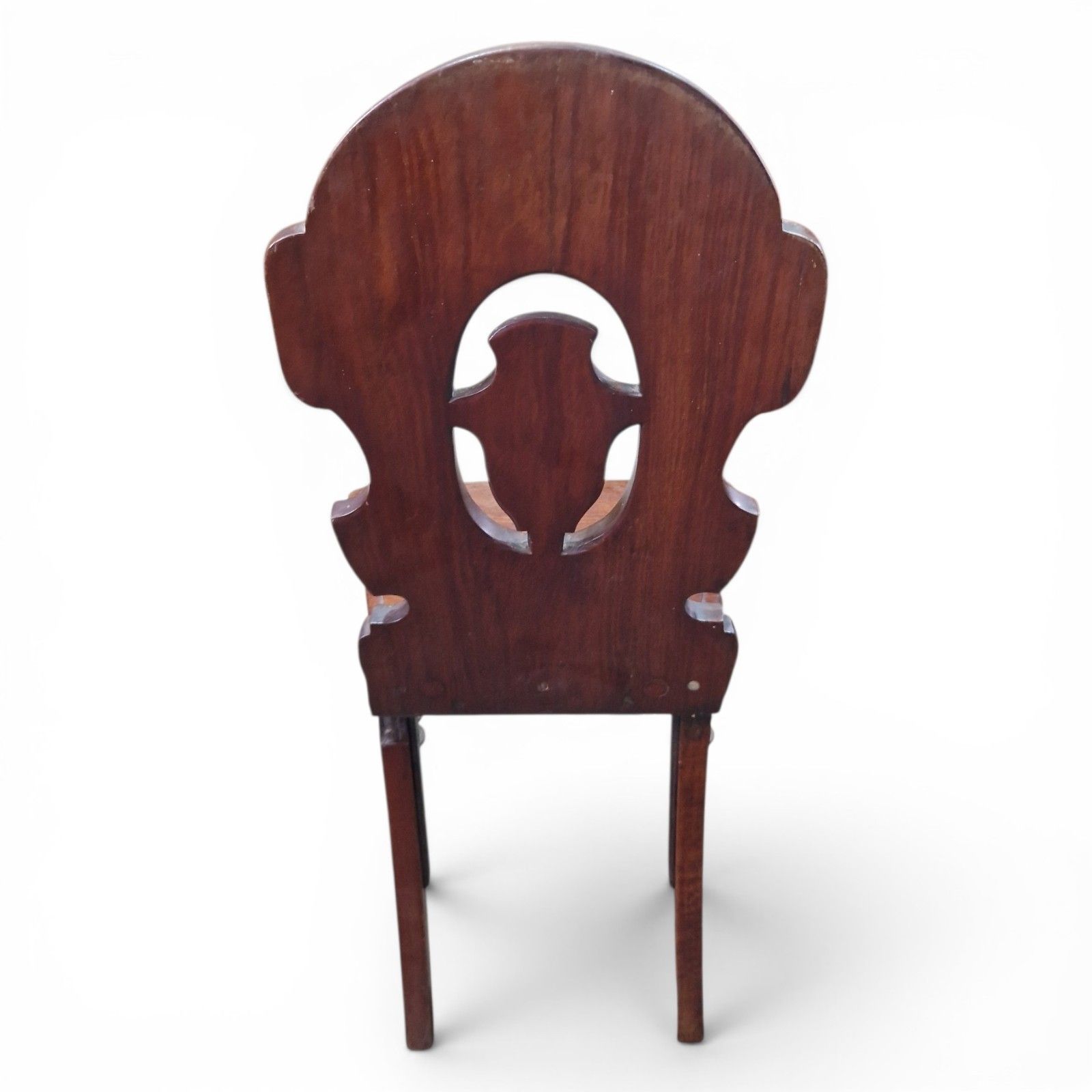photo furniture Antique Victorian Carved Mahogany Hall Chair Pierced Back Side Chair Decorative