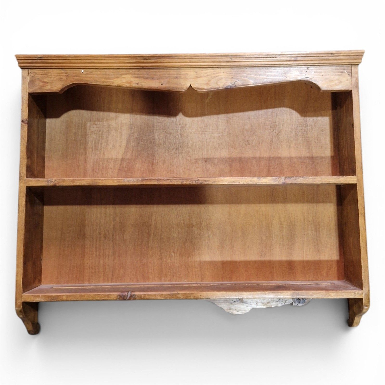 Rustic Farmhouse Pine Wall Shelves Country Kitchen Display Shelf Storage Rack photo vinterior