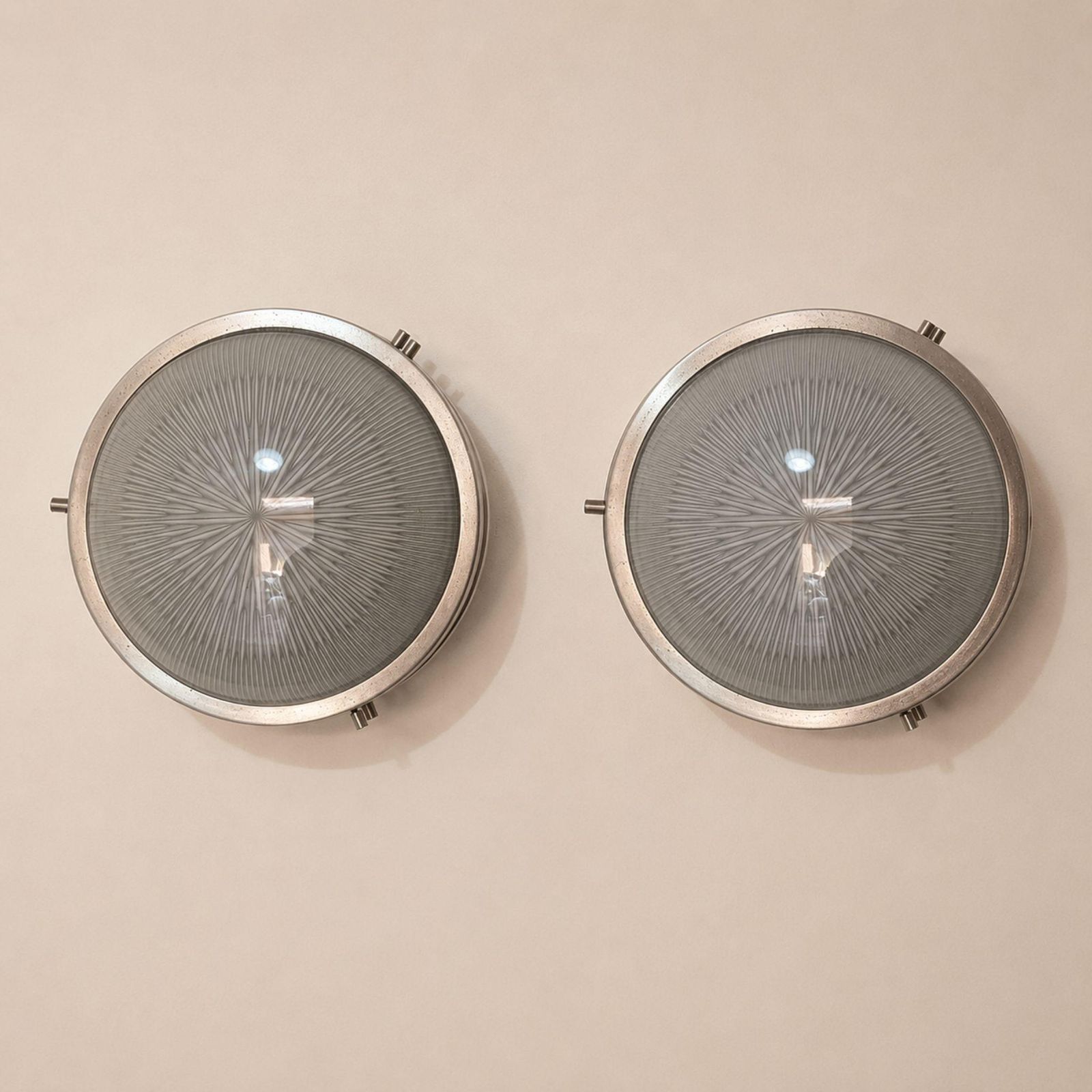 Mid Century Modern Sconces Sigma Wall Lights By Sergio Mazza For Artemide, 60s photo vintage
