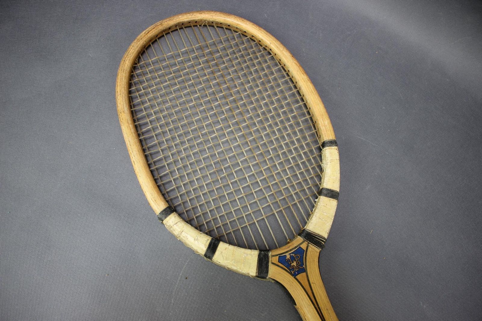 French Prieur Paris Tennis Racket With Original Wooden Press, Circa 1930s–1950s photo furniture