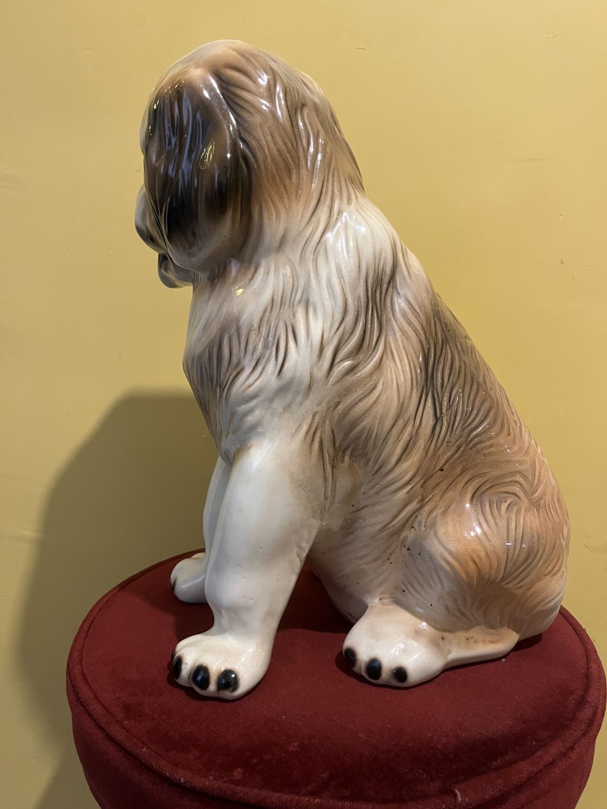 Vintage St Bernard’s Dog Statue photo for sale